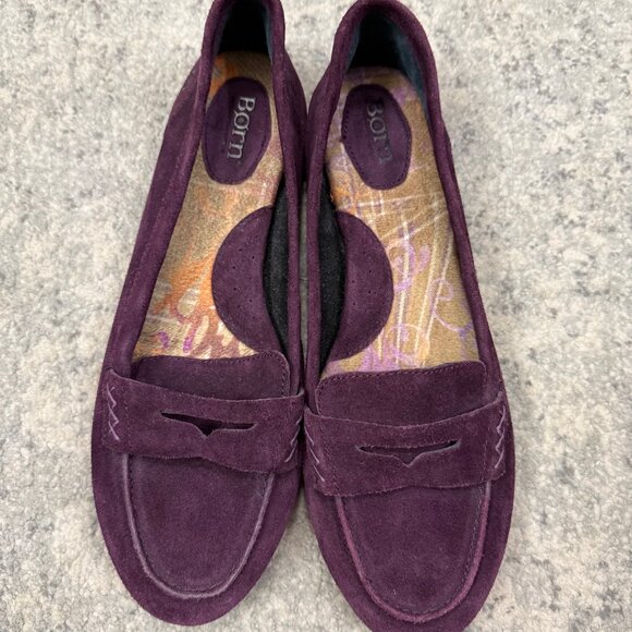 Born Women's brown maroon suede upper loafer, size 9.5/41 - Picture 2 of 8
